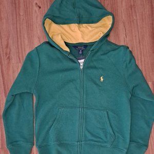 NWT Boys Polo Ralph Lauren Jacket green sz small S/8 hoodie